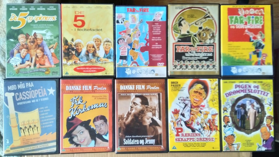 Div. Danske film, DVD, familiefilm