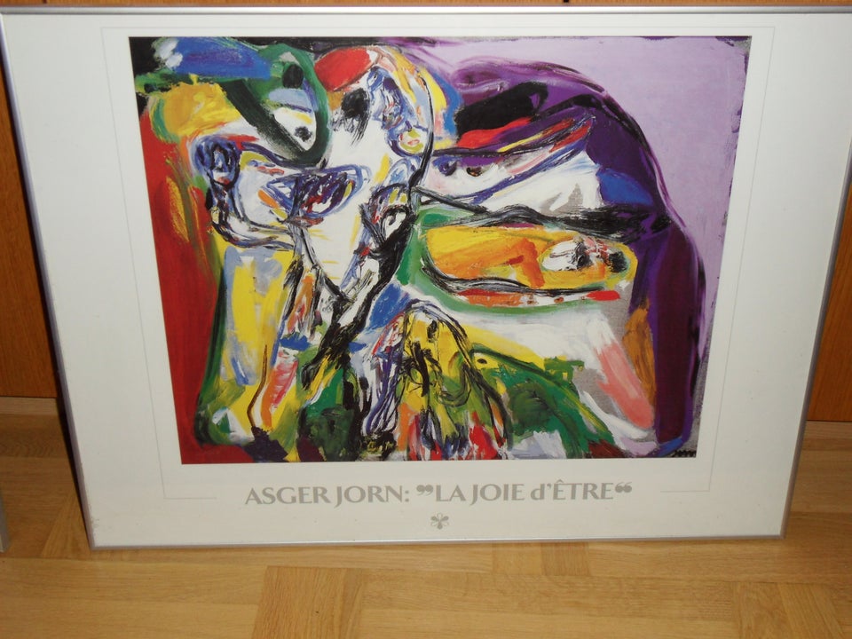 Plakat i glas og ramme Asger Jorn