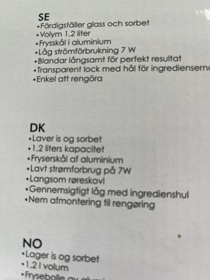 Ismaskine Skandinavien