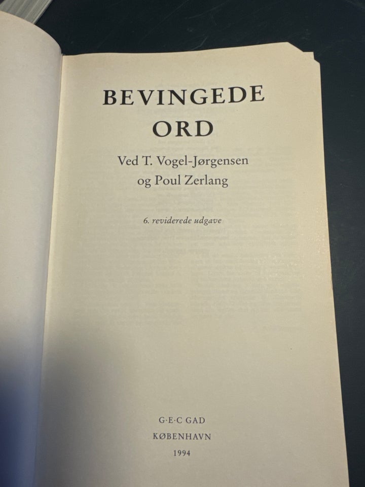 Bevingede ord, Vogel-Jørgensen,