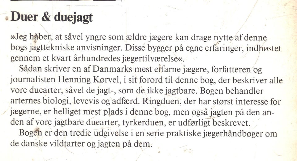 Duer  duejagt , Af Kørvel, Henning