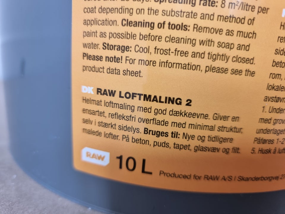 Loftmaling, RAW, 10 liter