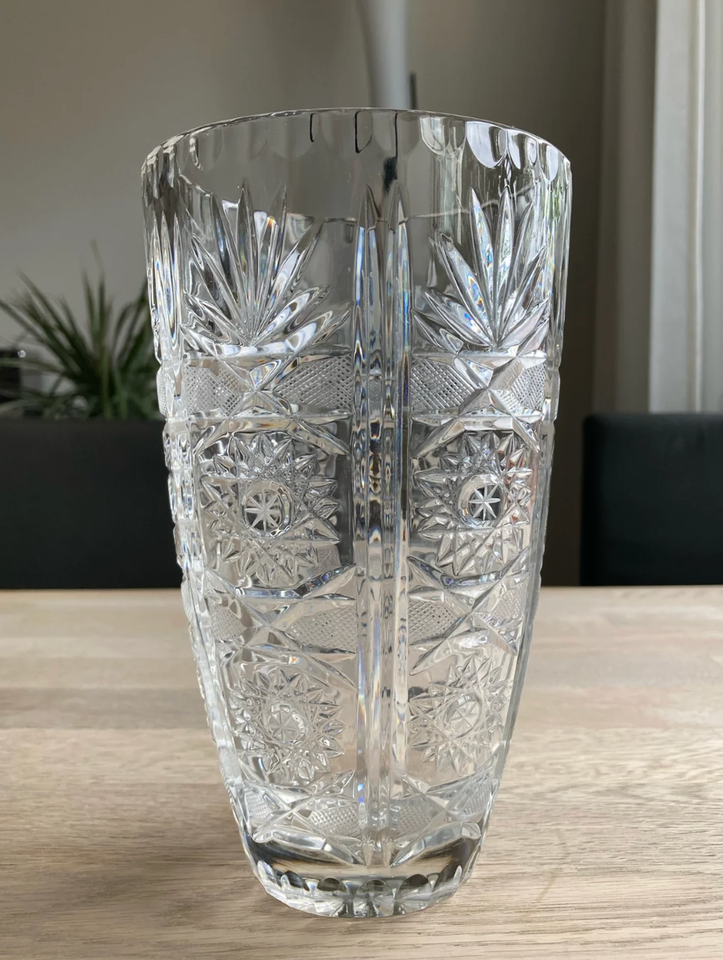 Glas Vase i krystalglas