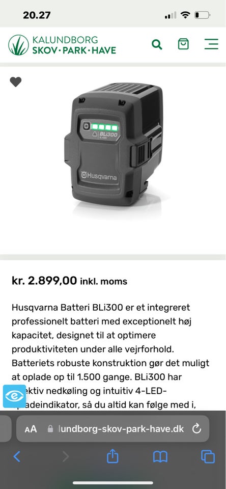 Batterier, Husqvarna