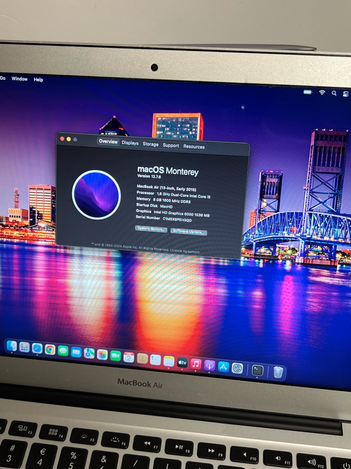 MacBook Air, 13” 2015, 1.6 GHz