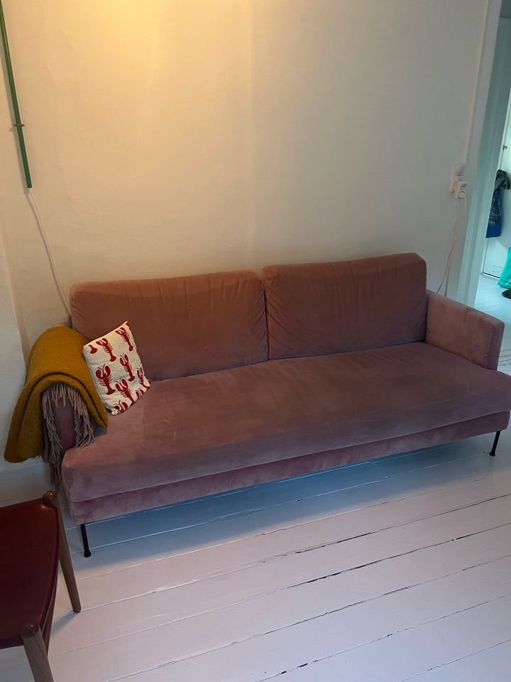 Sofa, velour, 3 pers.