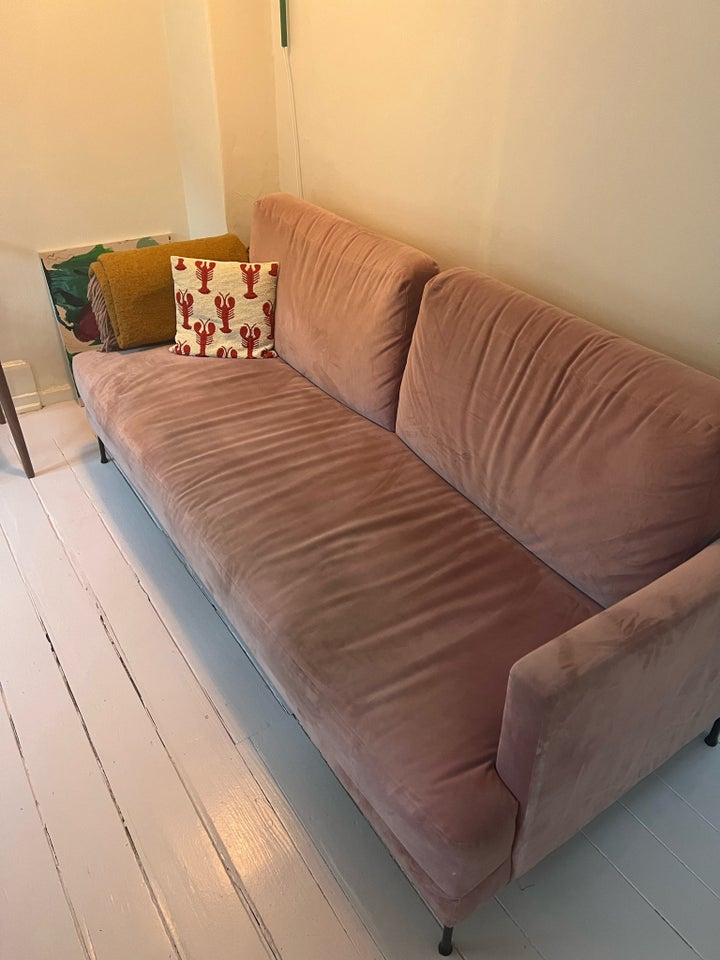 Sofa, velour, 3 pers.