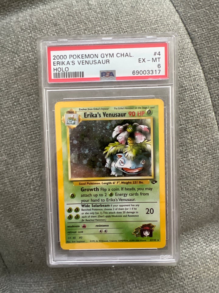 Samlekort Erika’s venusaur PSA6