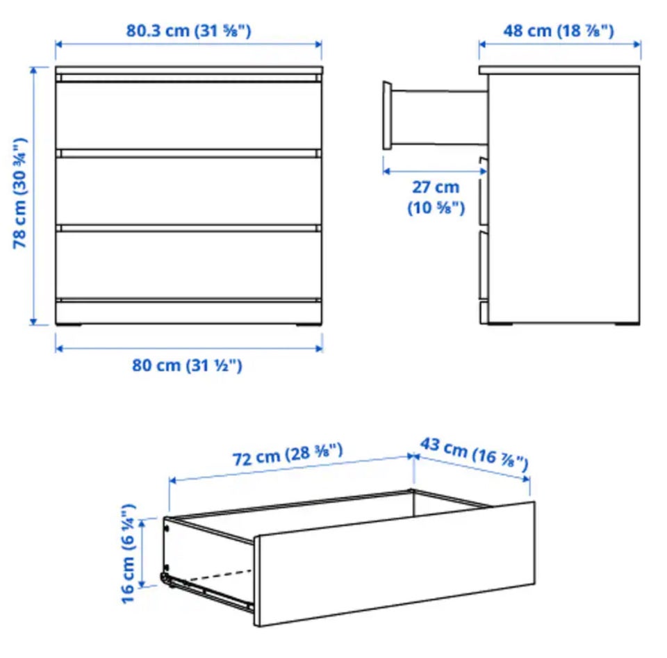 Konsolbord b: 80 d: 48 h: 78