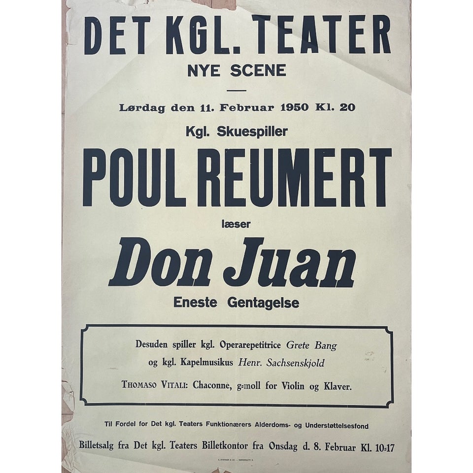 Teaterplakat Det Kongelige