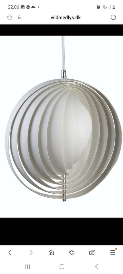 Verner Panton Moon pendel  Lampe