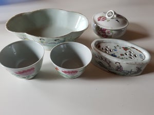 Cikadebur krukke mm Porcelæn