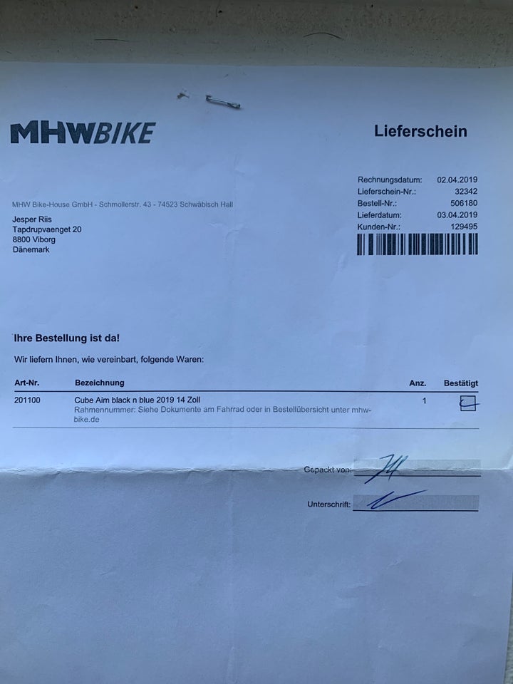 Herrecykel Cube MTB 24 gear