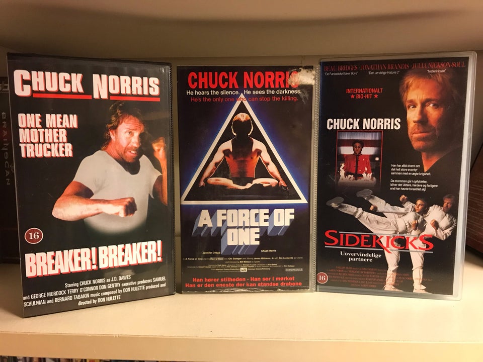 Action, 3 stk. Chuck Norris VHS’er