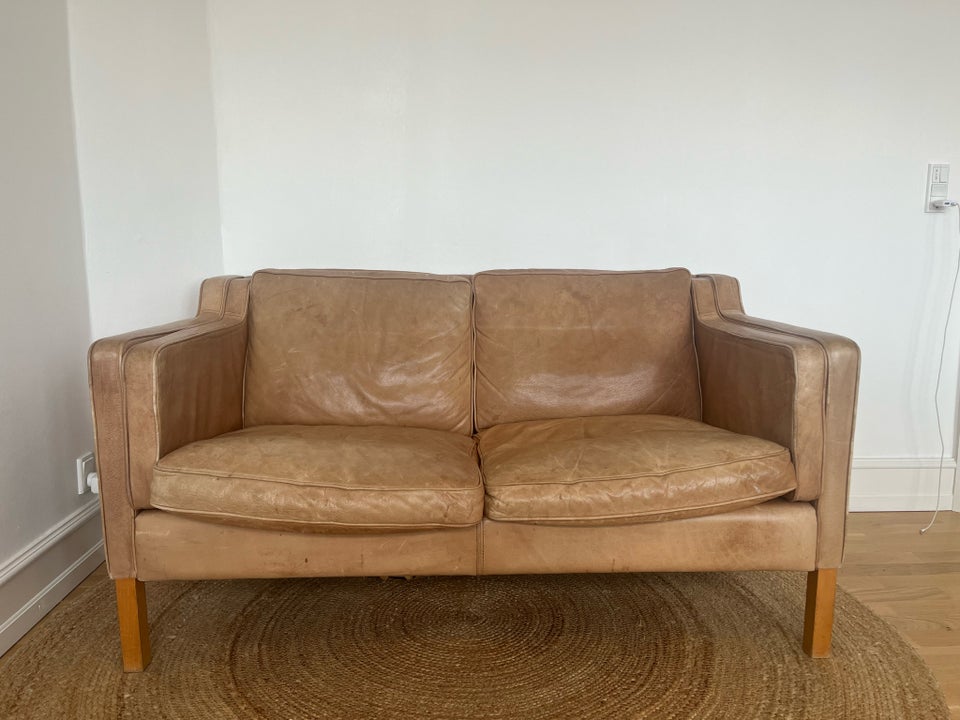 Sofa, læder, 2 pers.