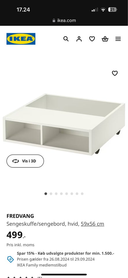 Sengebord, Ikea