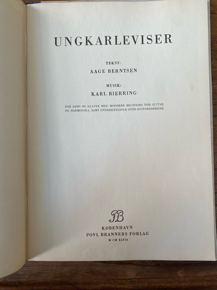 Noder - viser - 1946, Ungkarleviser