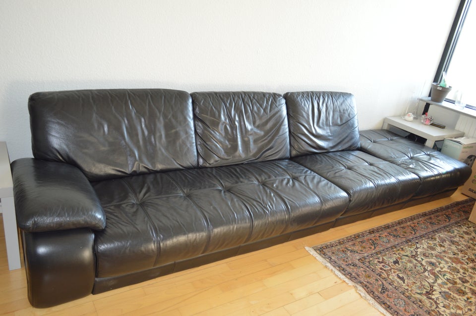 Sofa, læderlook, 4 pers.