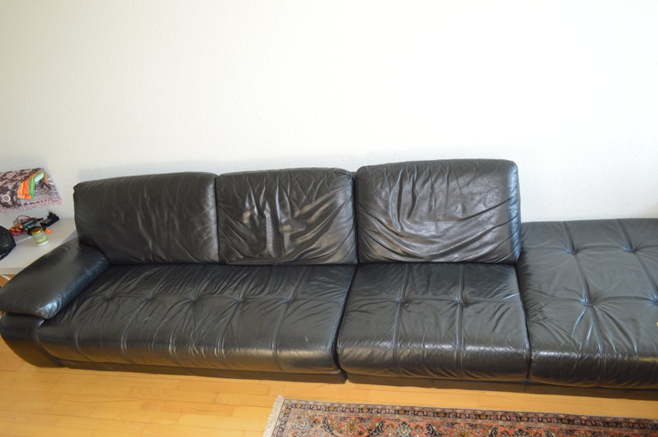 Sofa, læderlook, 4 pers.