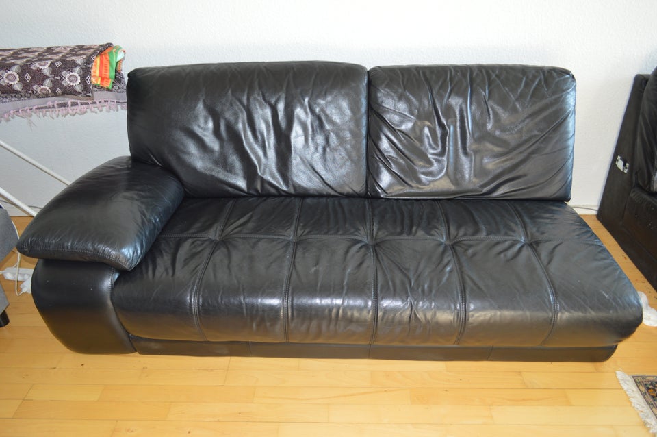 Sofa, læderlook, 4 pers.