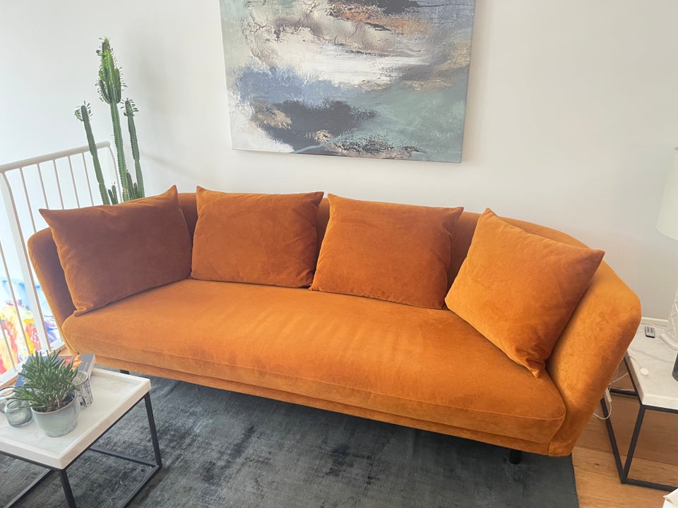 Sofa, velour, 3 pers.