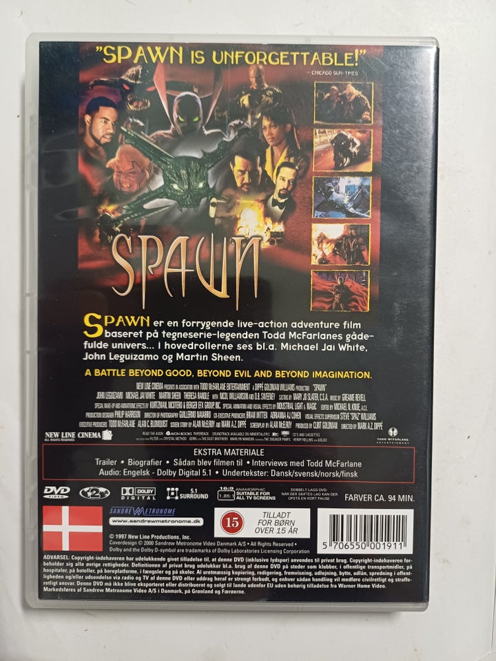 Spawn, DVD, eventyr