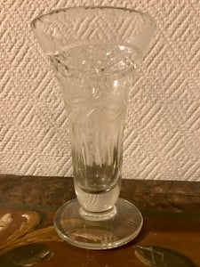 Glas Antik vase Presset glas med