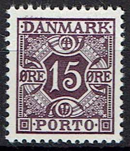 Danmark, postfrisk, portomærke