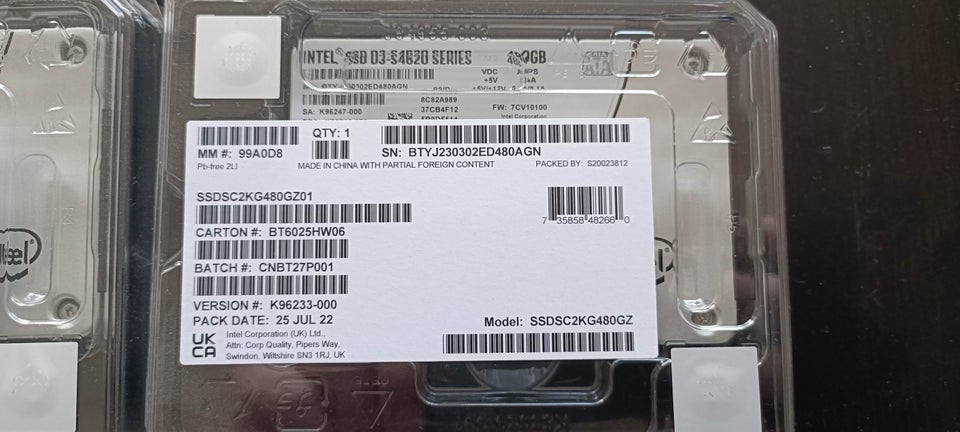 Intel SSD D3-S4620