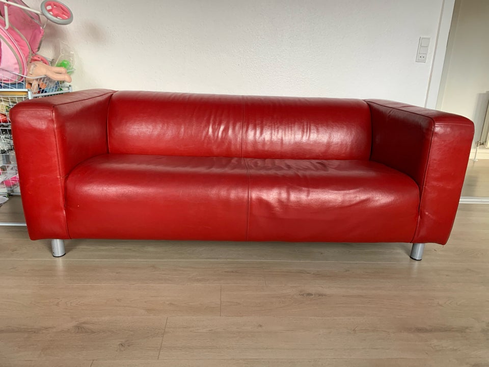 Sofa, læder, 3 pers.