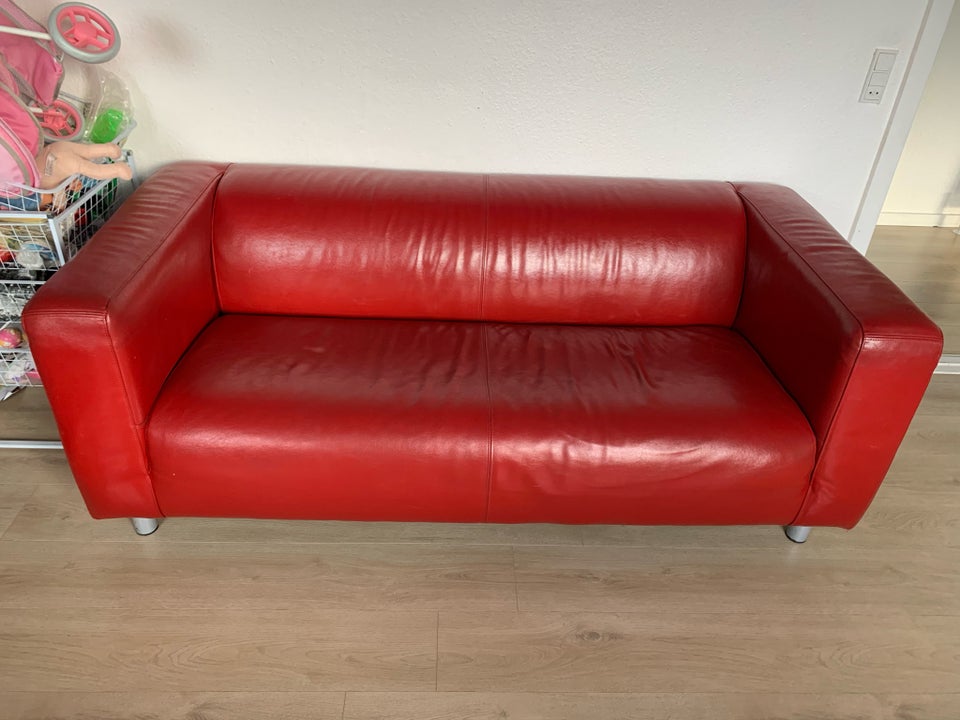 Sofa, læder, 3 pers.