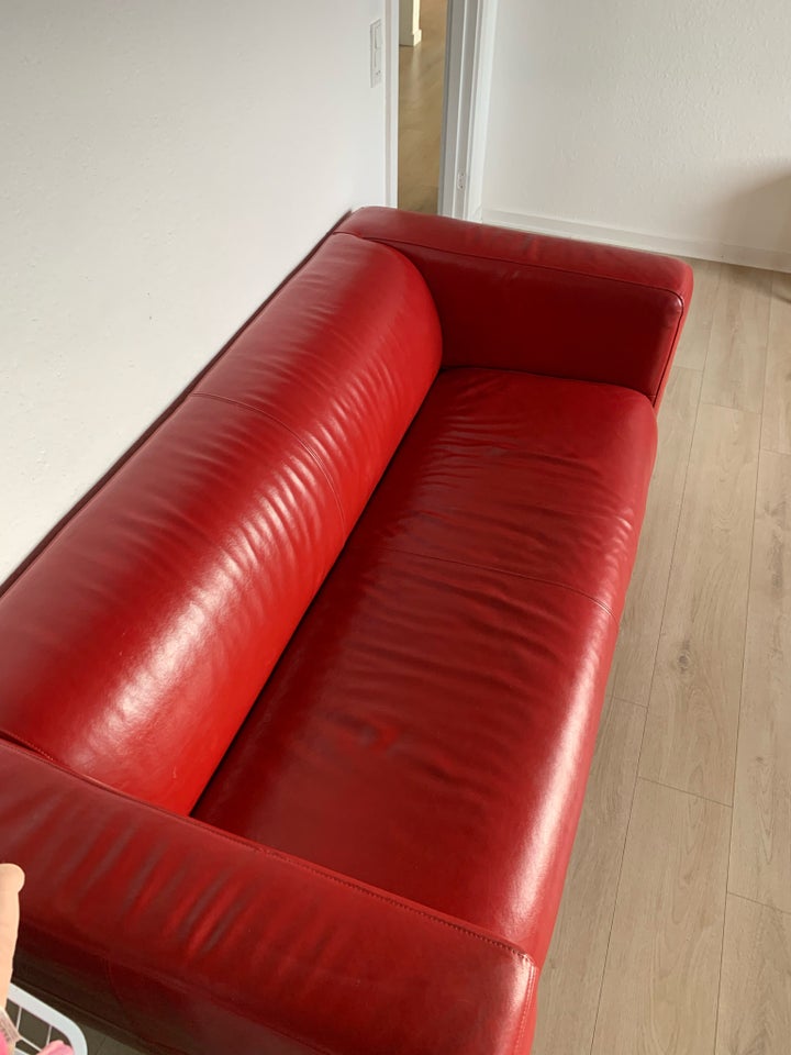 Sofa, læder, 3 pers.