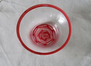 Glas Håndmalet glasfad og -skål