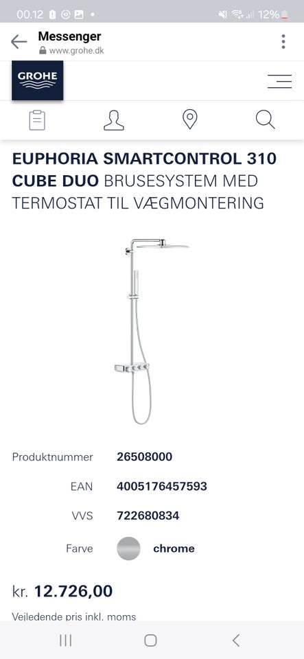 Brusesæt, Grohe 310 duo