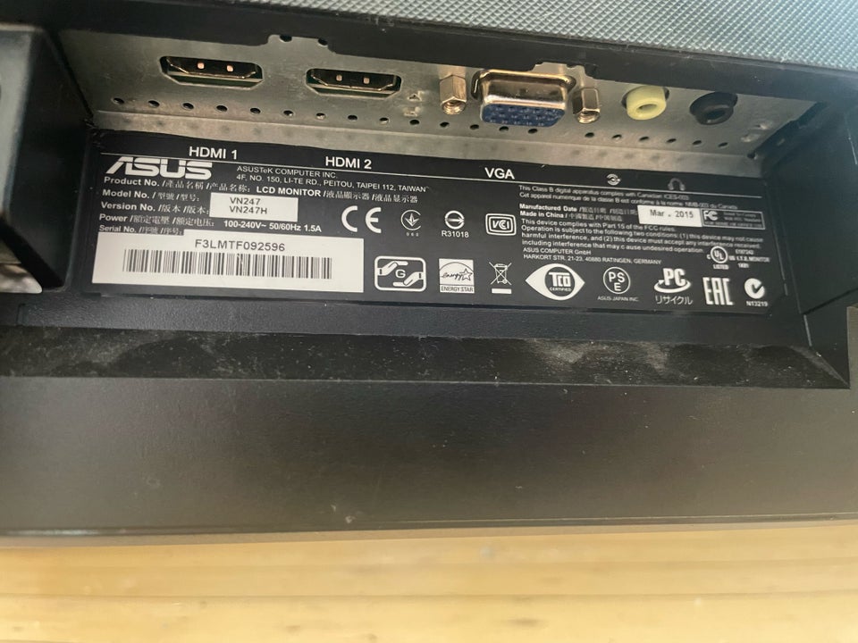 Asus fladskærm 23 tommer