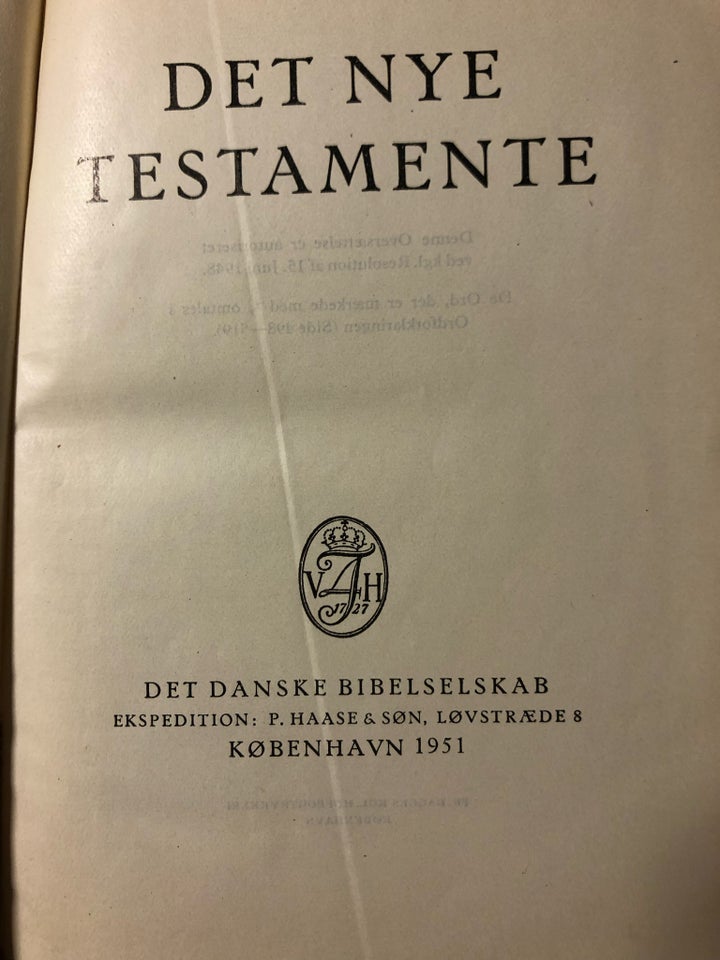 Det nye testamente , Udgivet af Det