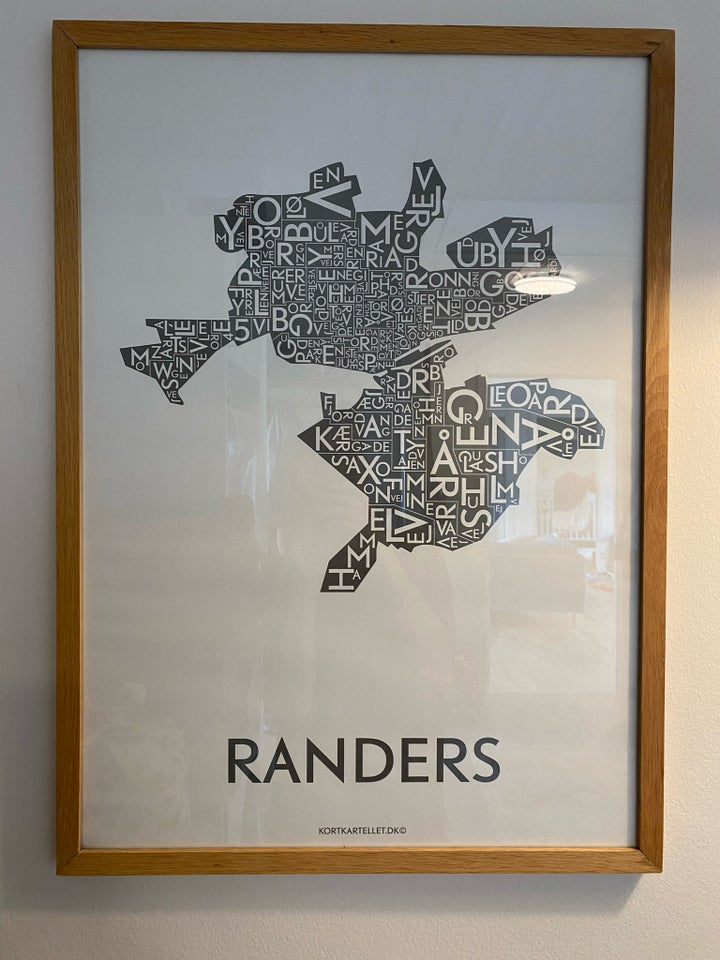 Plakat inkl ramme motiv: Randers