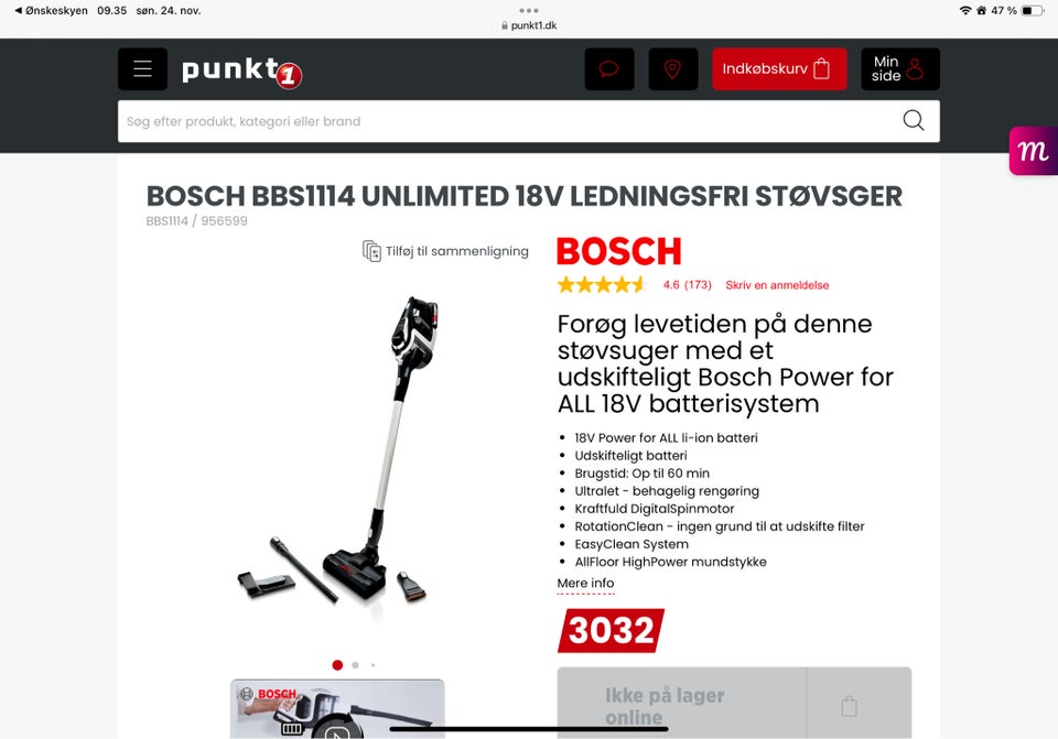 Støvsuger, Bosch