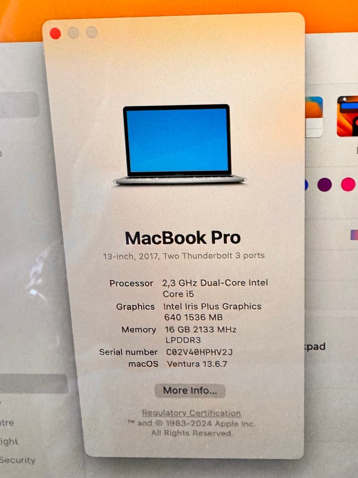 MacBook Pro MacBook Pro 13” (2017