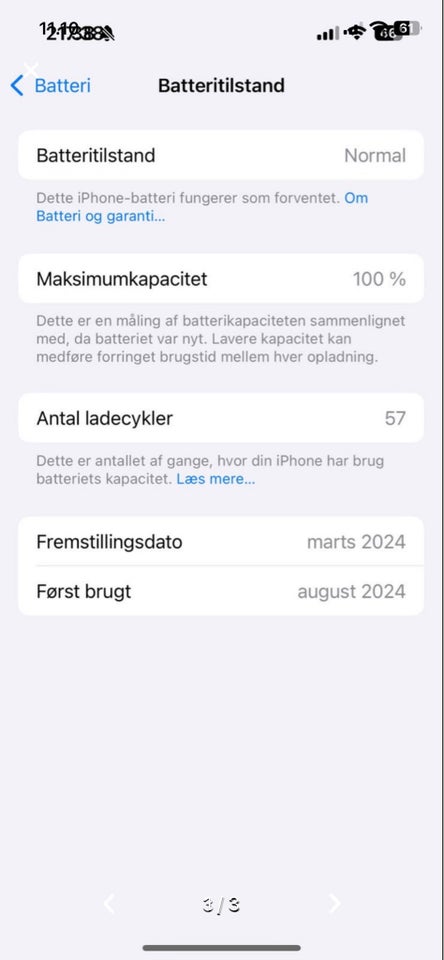 iPhone 15 Pro, 128 GB, sort