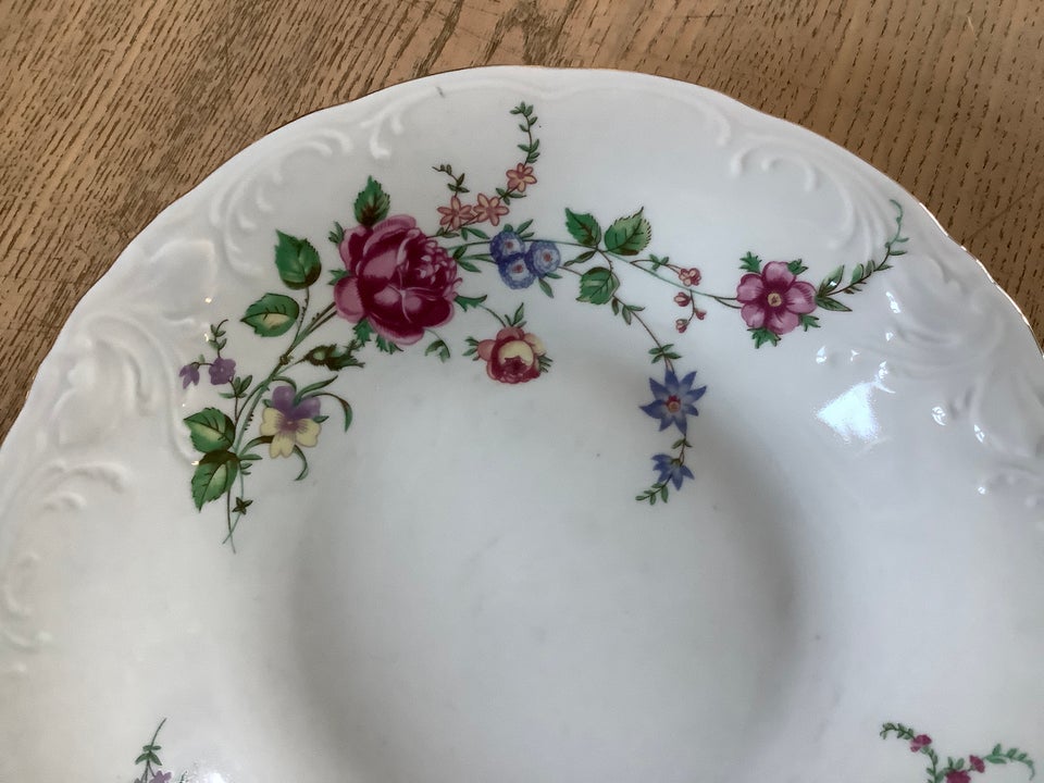 Porcelæn Tallerkner Vildrose