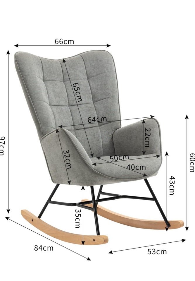 Gyngestol, stof, MEUBLE COSY