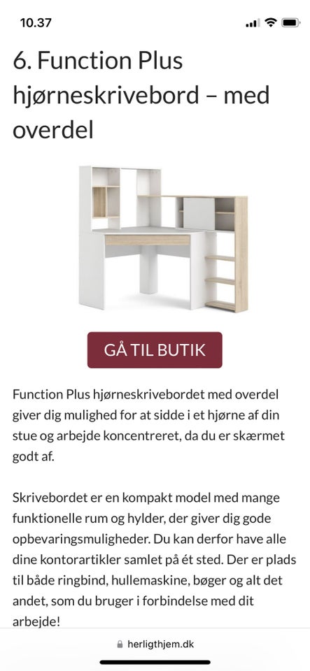 Hjørneskrivebord, Ukendt