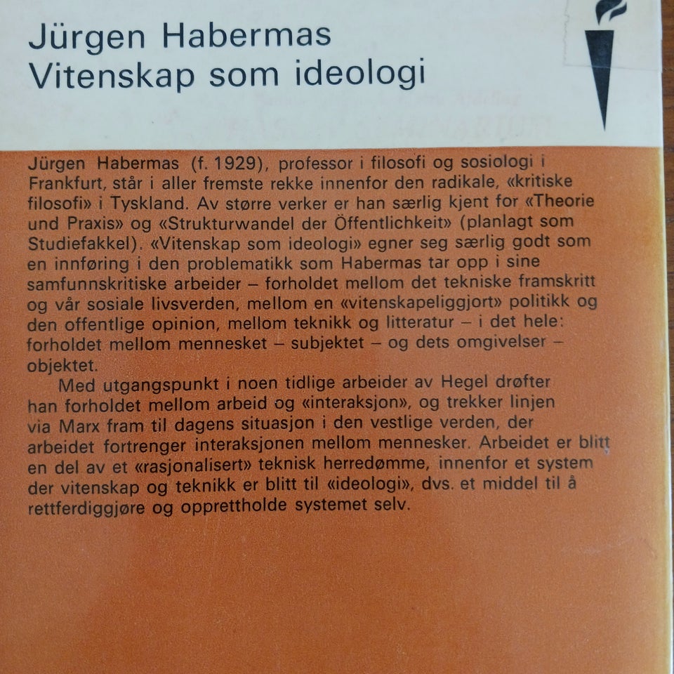 Vitenskap som ideologi, Habermas,