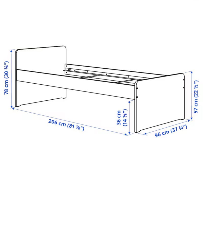 Enkeltseng, Ikea , b: 90 l: 200