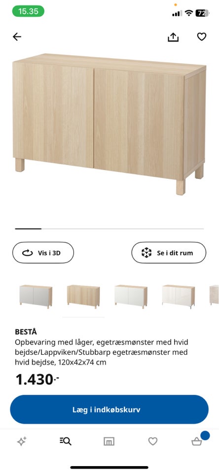 Anden reol, Bestå ikea