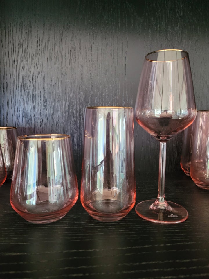 Glas Farvet glas vinglas