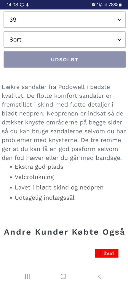 Sandaler, str. 37, Podowell