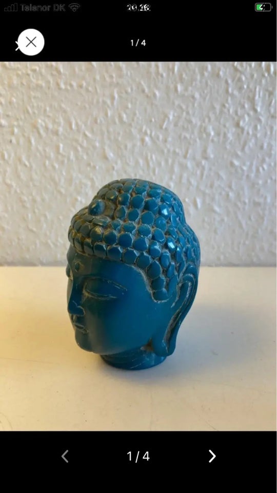 Tung Buddha skulptur i sten buste