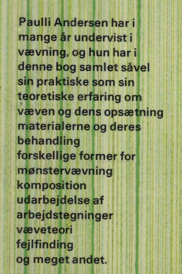 Vævebog - Rammevæv – Skaftevæv, Af